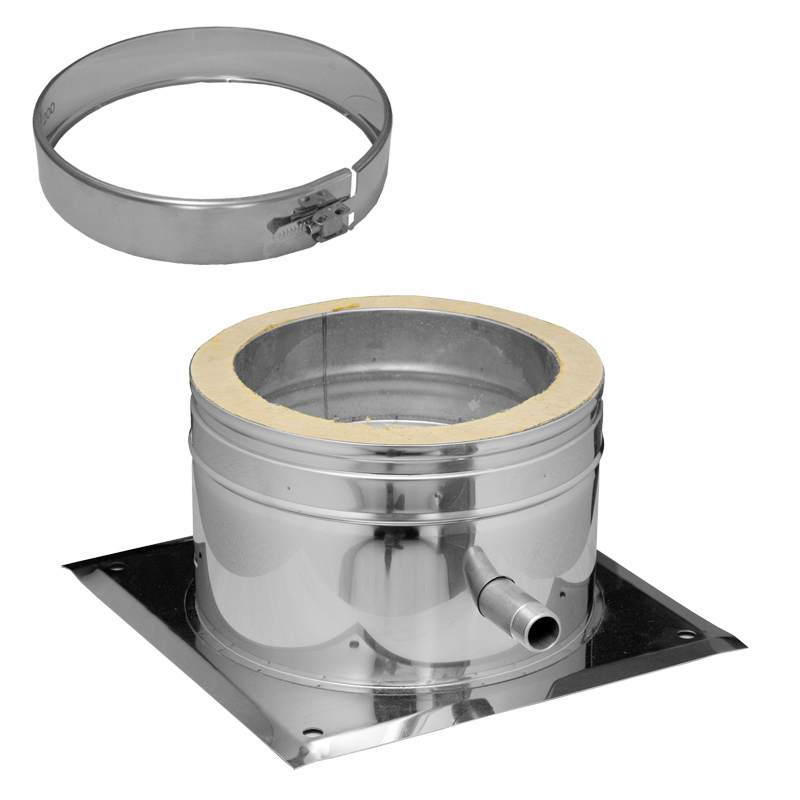 858-DN180 DW6 Isolierte Verankerungsplatte mit Ablauf seitlich Dinak
