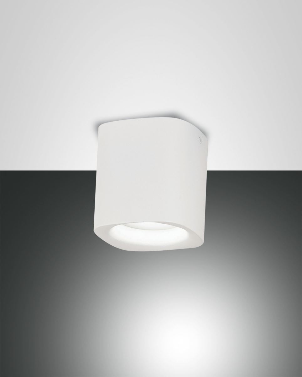 Aufbauleuchte weiss Fabas Luce Smooth 9x9cm GU10 IP44