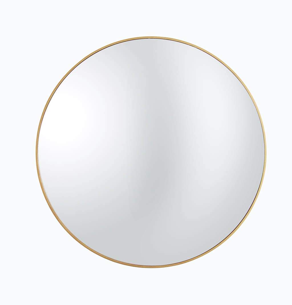 bhp Konvexspiegel Hope MDF Rahmen- gold lackiert- rund 30cm unter Wandspiegel > Spiegel