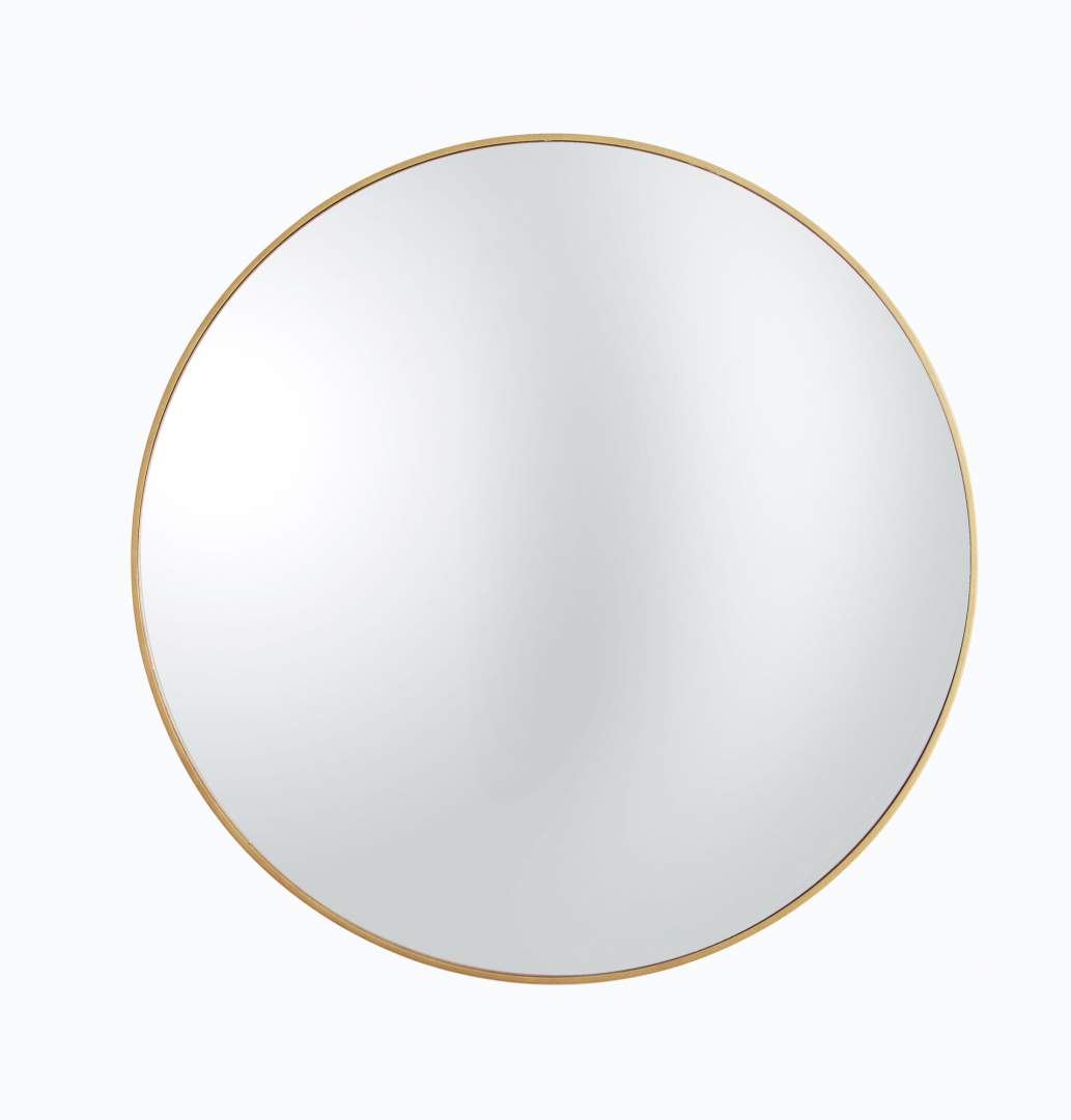 bhp Konvexspiegel Karolina MDF Rahmen- gold lackiert- rund 60cm unter Wandspiegel > Spiegel