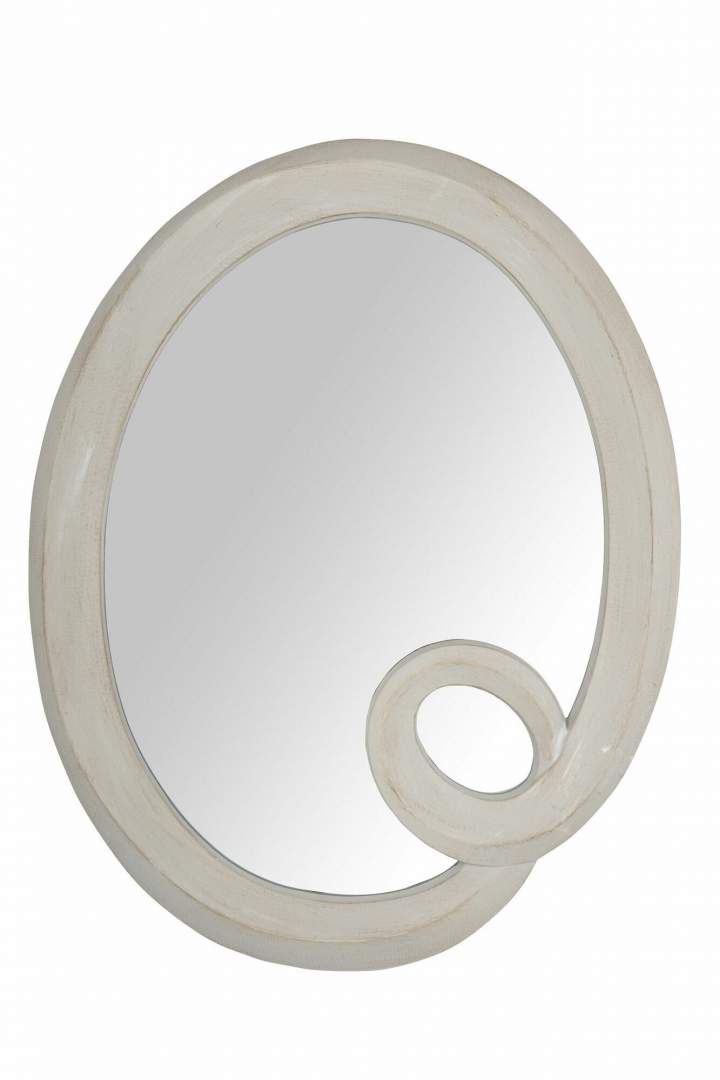 bhp Spiegel Albert Oval- grau mit Schleife und Spiegelelement 930mm