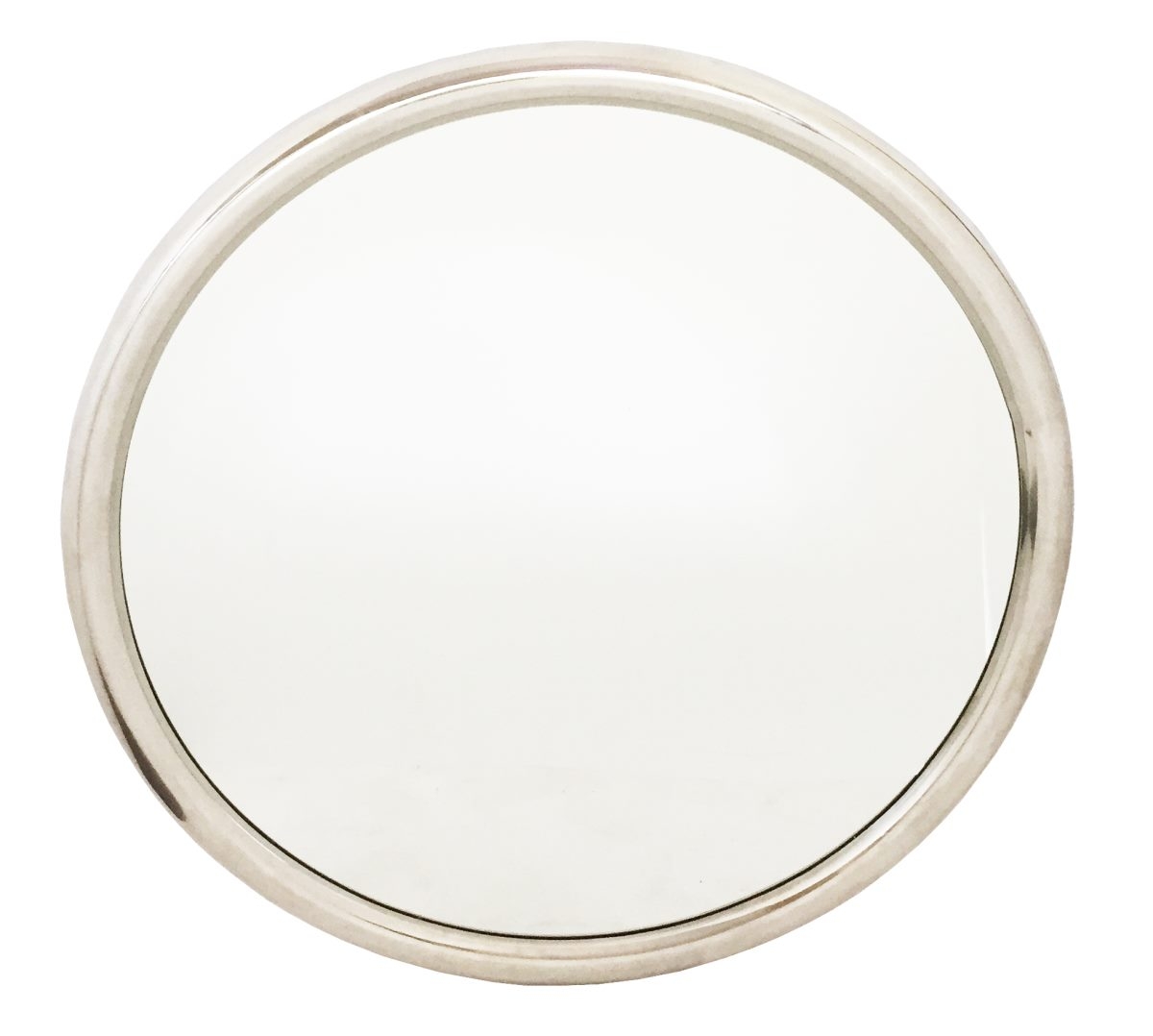 bhp Spiegel- Metallrahmen- silber- rund unter Wandspiegel > Spiegel