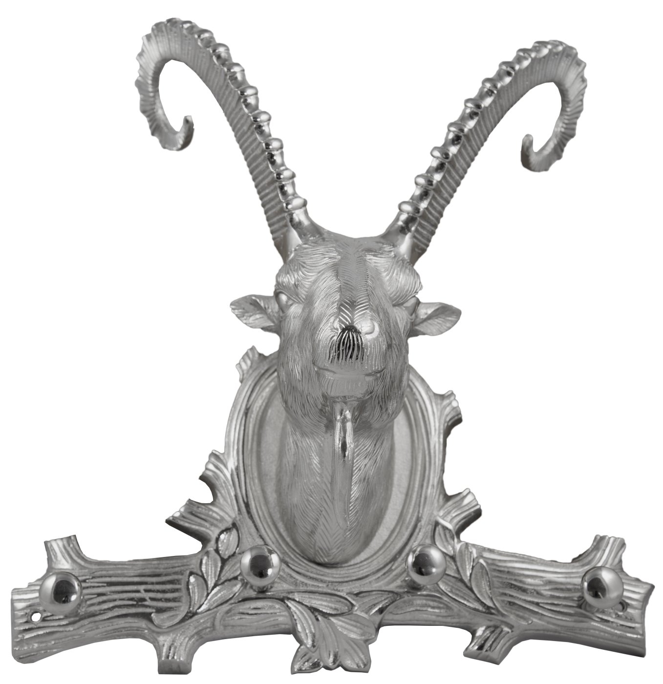 bhp Wand Hakenleiste Steinbock- Metall- 4 Haken