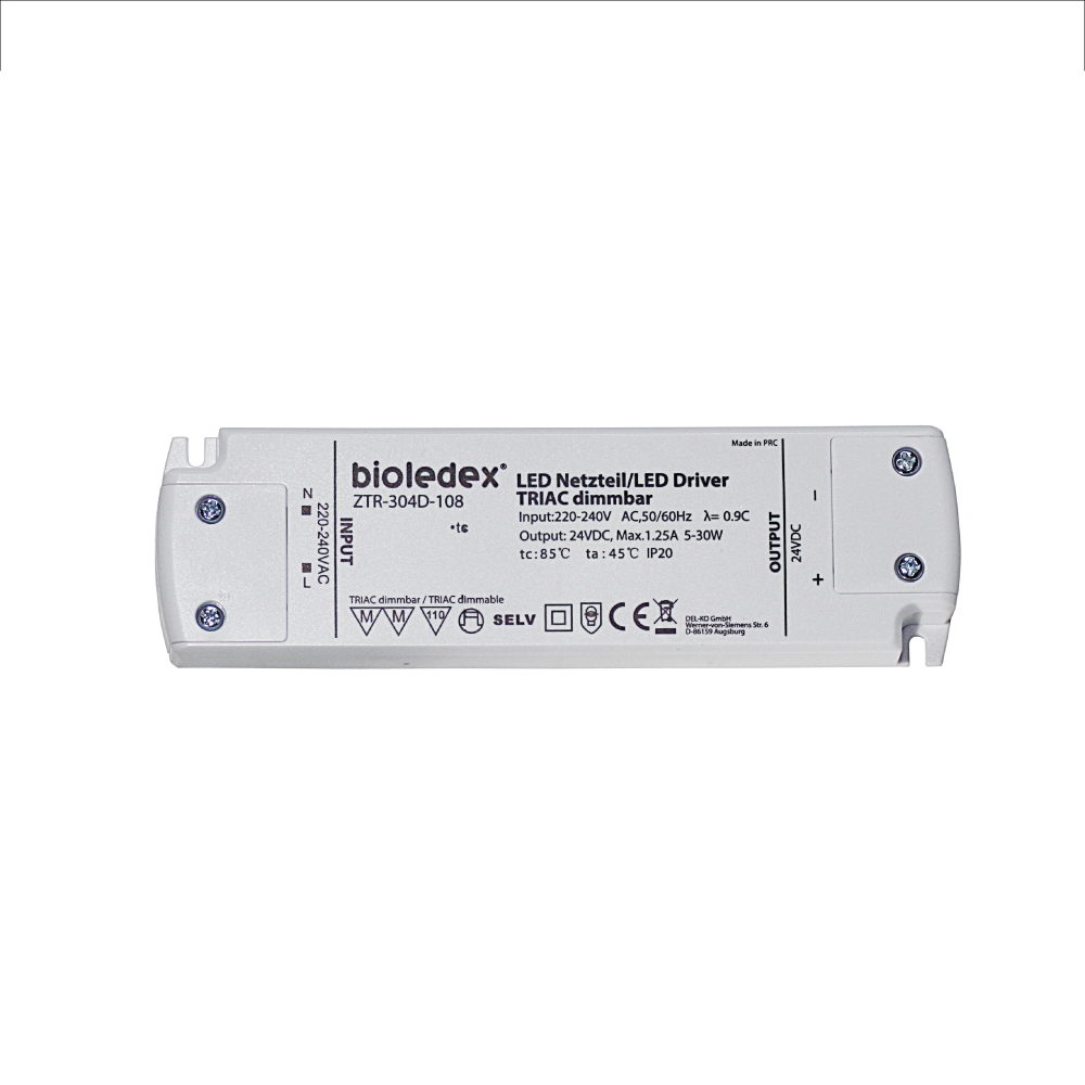 Bioledex 5-30W 24V DC LED Netzteil dimmbar TRIAC- 230VAC zu 24VDC Trafo unter Indoor > Nach Marke