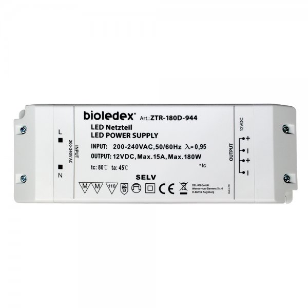 Bioledex(R) Trafo fr LED Technik - 12V 180W DC unter Indoor > Nach Marke