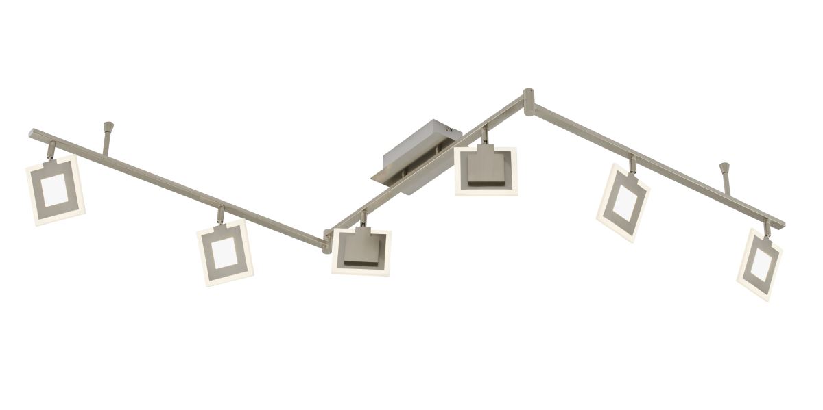 Briloner UNOLED Deckenleuchte 6 x 5W LED nickel-matt schwenkbar