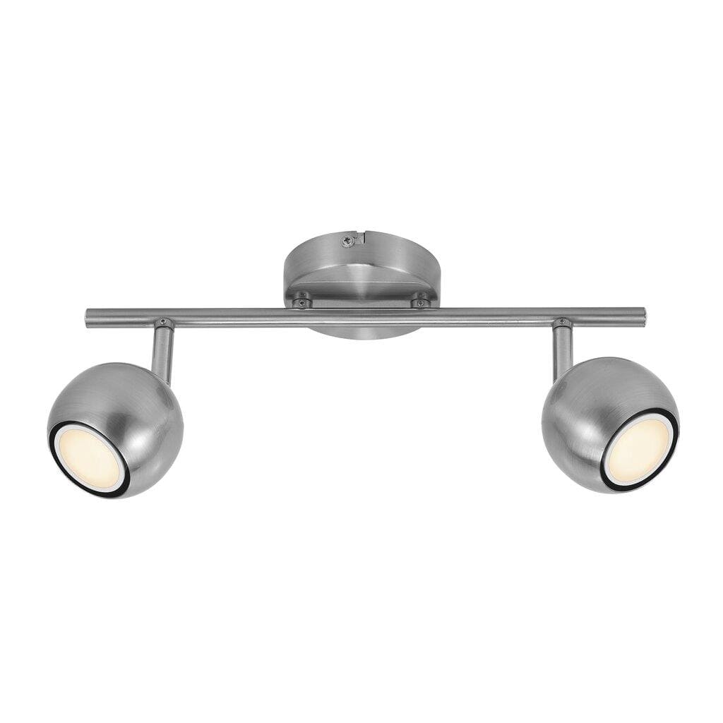 Deckenstrahler gebrsteter Stahl Nordlux Chicago 2-flg GU10 LED a 345lm unter Strahler / Spots > Esszimmerbeleuchtung > Nach Raum