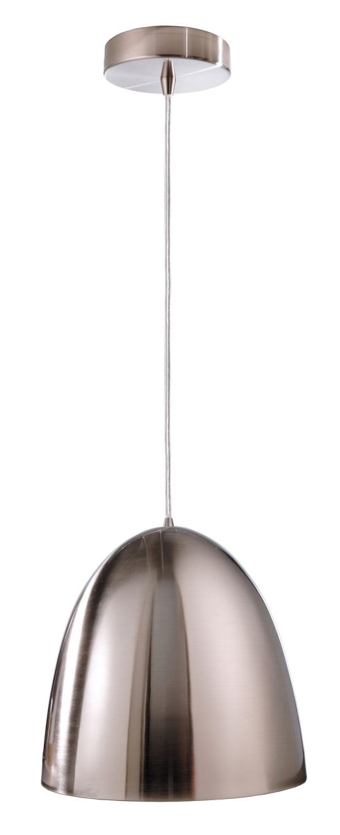 Deko Light Bell Pendelleuchte silber- weiss 1 flg- E27 Modern