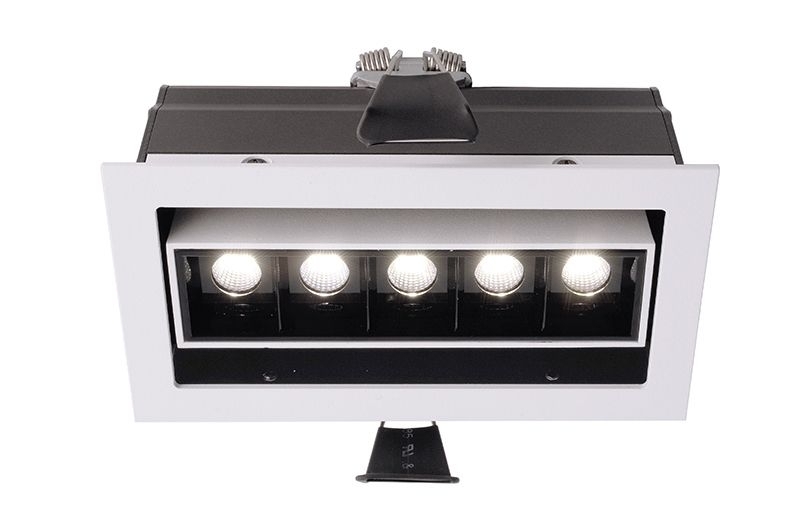 Deko Light Ceti 5 Adjust Einbaustrahler LED weiss-matt- schwarz 640lm 2900K -90 Ra 45- Modern unter Einbauleuchten > Wohnzimmerbeleuchtung > Nach Raum