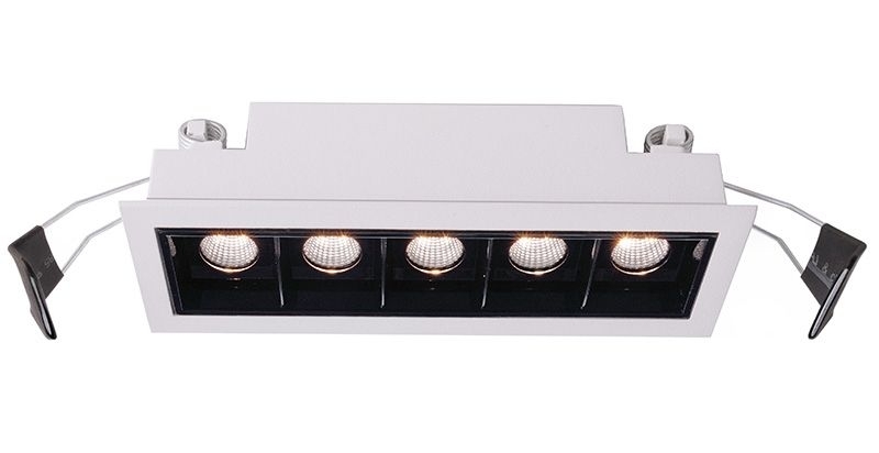 Deko Light Ceti 5 Einbaustrahler LED weiss-matt- schwarz 640lm 2900K -90 Ra 45- Modern
