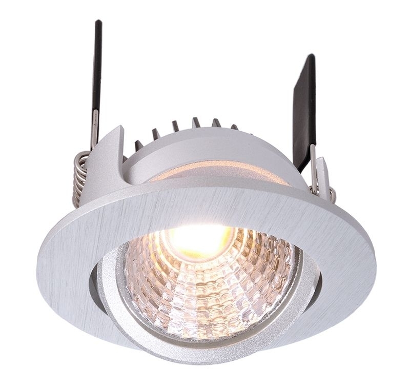 Deko Light COB 68 350mA 2700K rund flach Einbaustrahler LED silber 490lm 2700K -90 Ra 45- Modern unter Einbauleuchten > Wohnzimmerbeleuchtung > Nach Raum