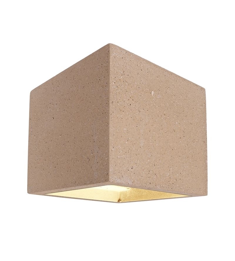 Deko Light Cube Wandleuchte beige- weiss 1 flg- G9 Modern