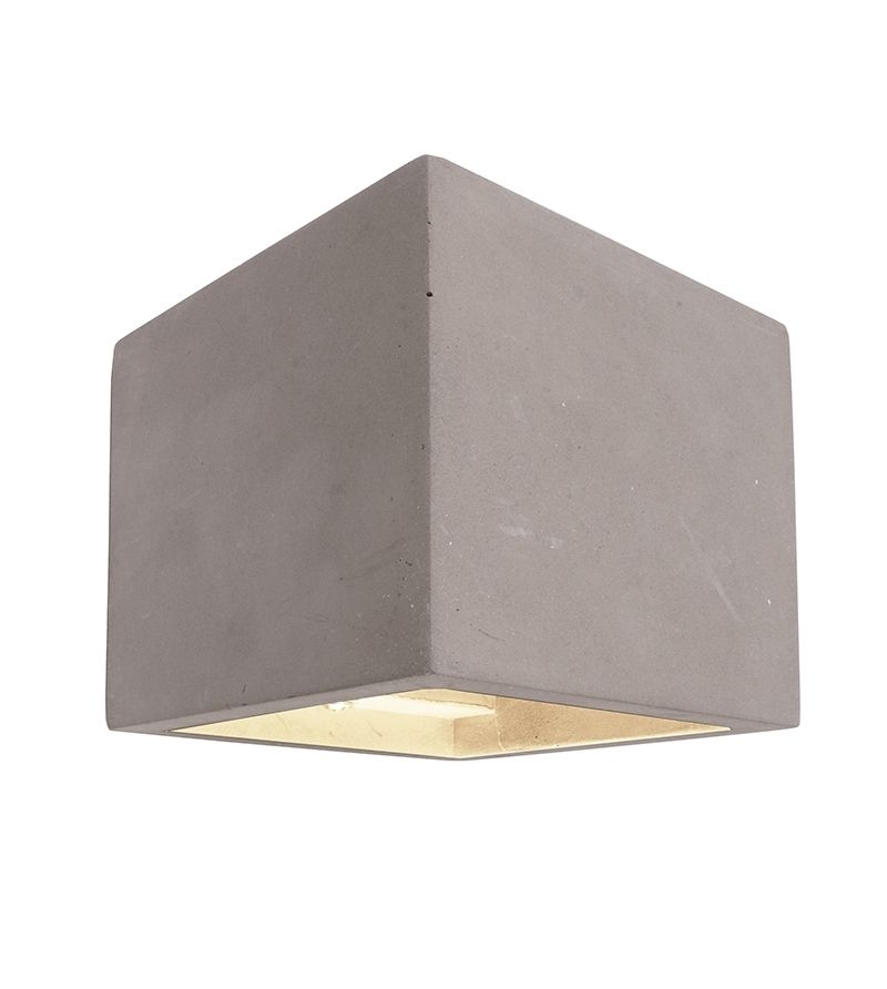 Deko Light Cube Wandleuchte grau- weiss 1 flg- G9 Modern