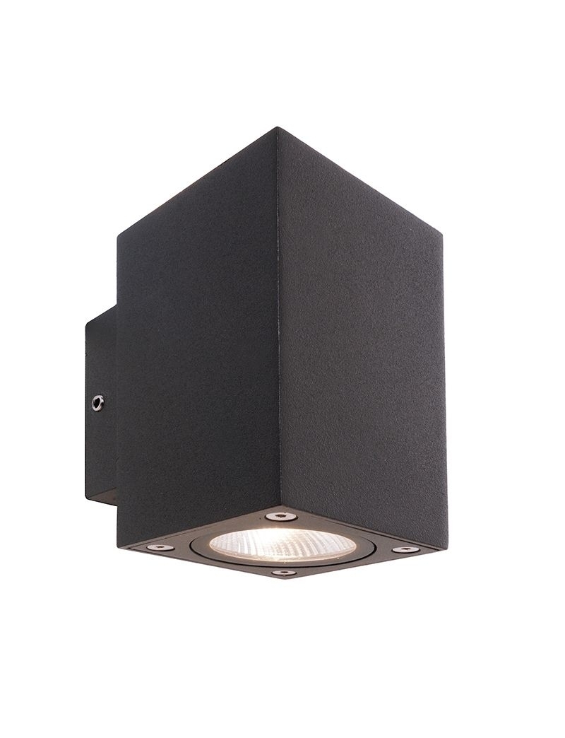 Deko Light Cubodo II Double DG Mini Wandleuchte aussen LED dunkelgrau IP54 440lm 3000K 77 Ra 46- Modern