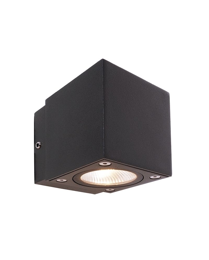 Deko Light Cubodo II Single DG Mini Wandleuchte aussen LED dunkelgrau IP54 220lm 3000K 77 Ra 46- Modern