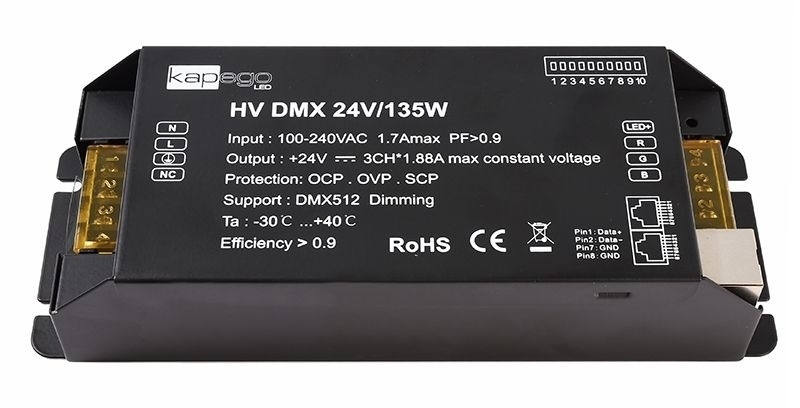 Deko Light HV DMX 24V-135W Netzgert schwarz