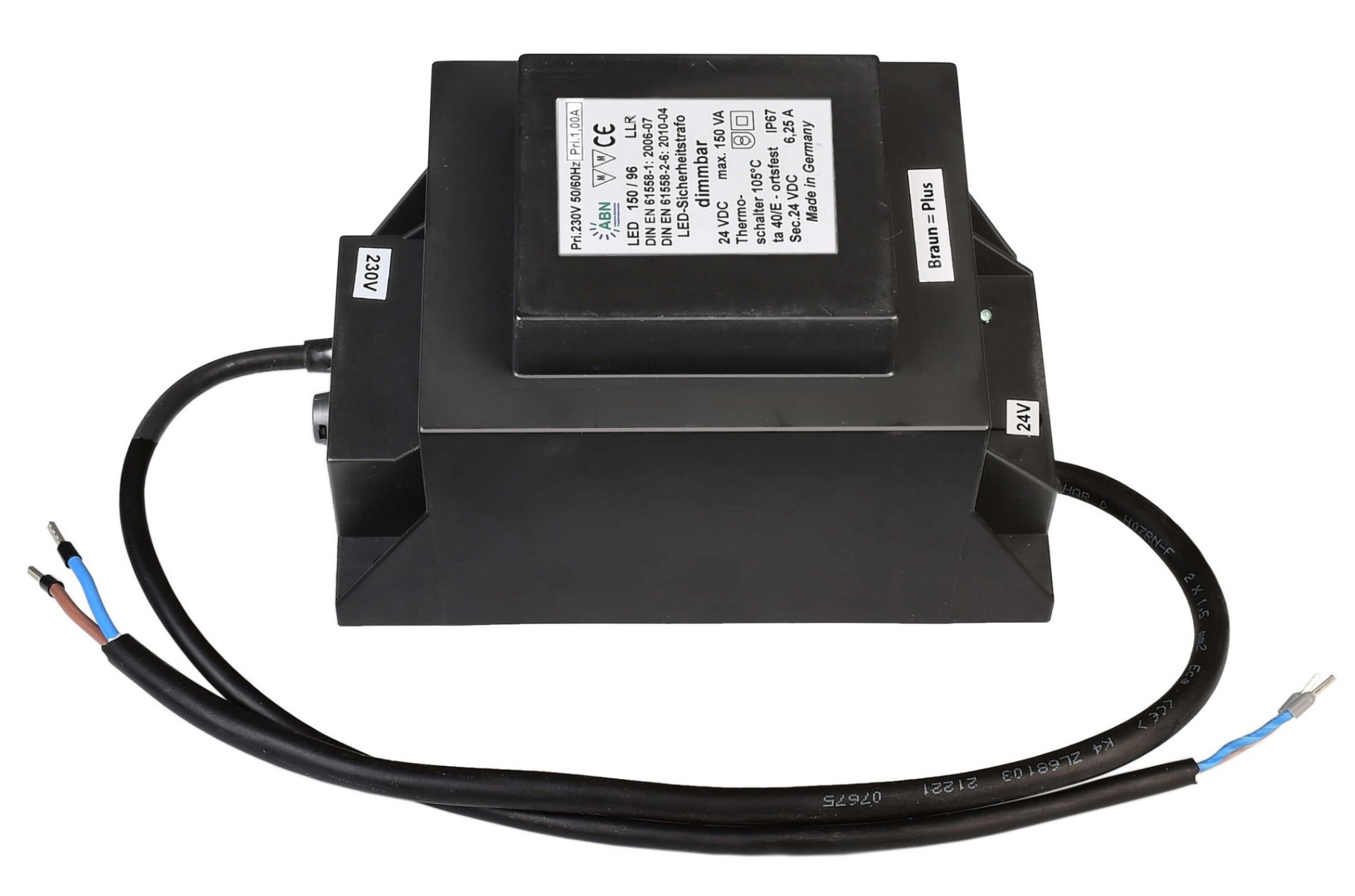 Deko Light LED Sicherheitstransformator 150VA-24V DC Netzgert schwarz IP67
