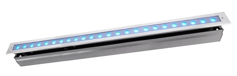 Deko Light Line VI RGB Bodeneinbaustrahler Aussen LED silber IP67 700lm 102-5x6-8cm