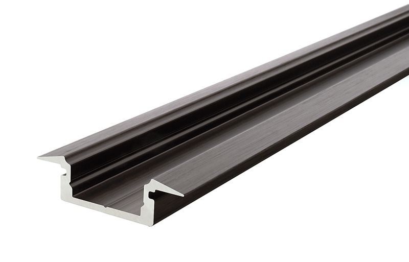 Deko Light T-Profil flach ET-01-10 Alu Einbauprofil schwarz-matt Modern