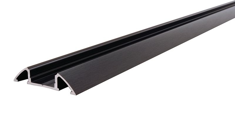 Deko Light Unterbau-Profil flach AM-01-10 Alu Unterbauprofil schwarz-matt