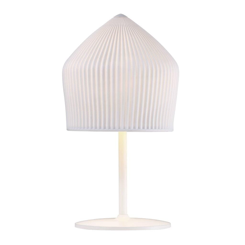 dftp Tischlampe Reykjavik Porzellan weiss E14 mit Kabelschalter