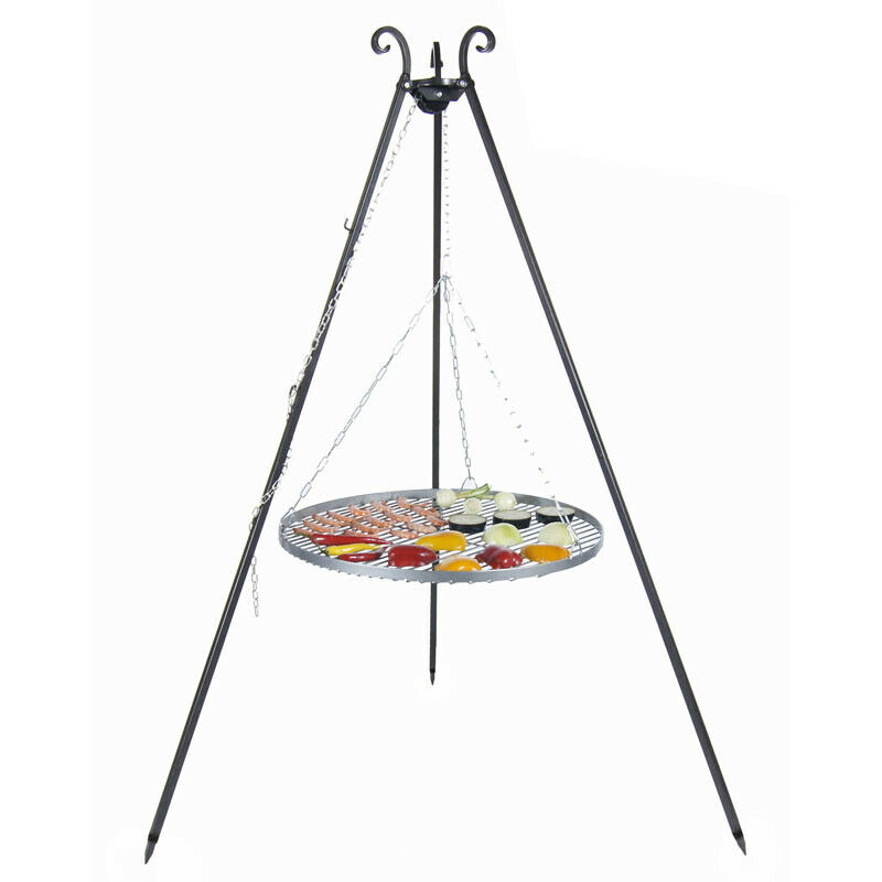 Dreibein 1-80m Schwenkgrill Stahl Grill 50 60 70cm Outdoor Grillartikel Rund Viking