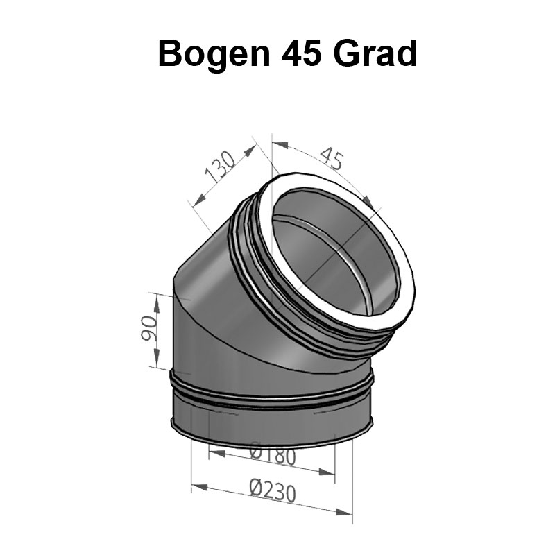 DW Complete Bogen 45- 180mm