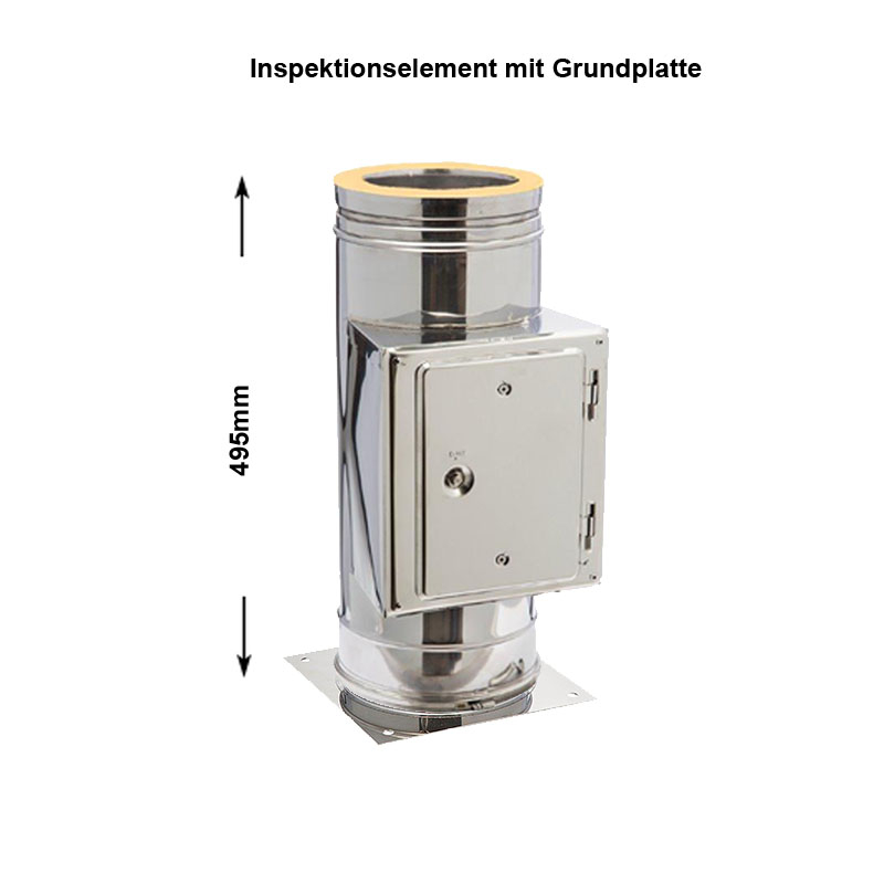 DW Complete Putzt�ranschluss eckig 180mm inkl- Kondensatablauf unten