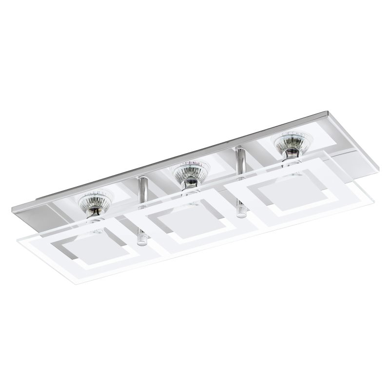 EGLO ALMANA LED Wand und Deckenleuchte GU10 chrom- weiss- satiniert-klar unter Deckenleuchten > Treppenbeleuchtung > Nach Raum