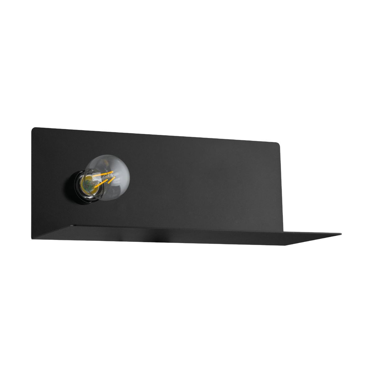 EGLO CIGLIE Wandleuchte mit Ablage und USB Ladefunktion schwarz E27 35x14x18-5cm