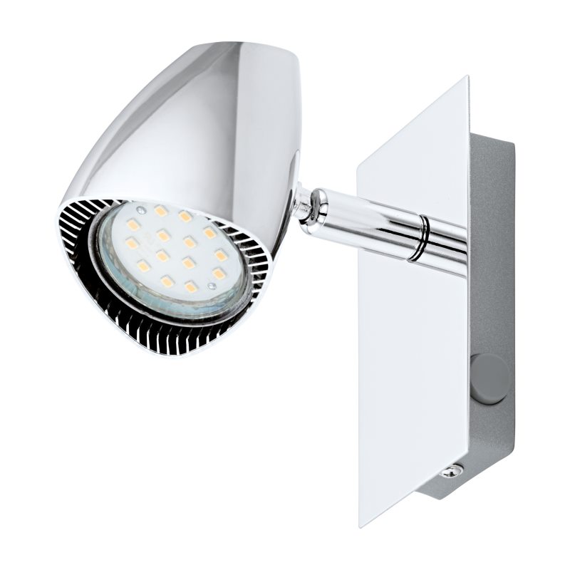 EGLO CORBERA LED Wandspot- Wippschalter- 1-flg- GU10 chrom unter Strahler / Spots > Schlafzimmerbeleuchtung > Nach Raum