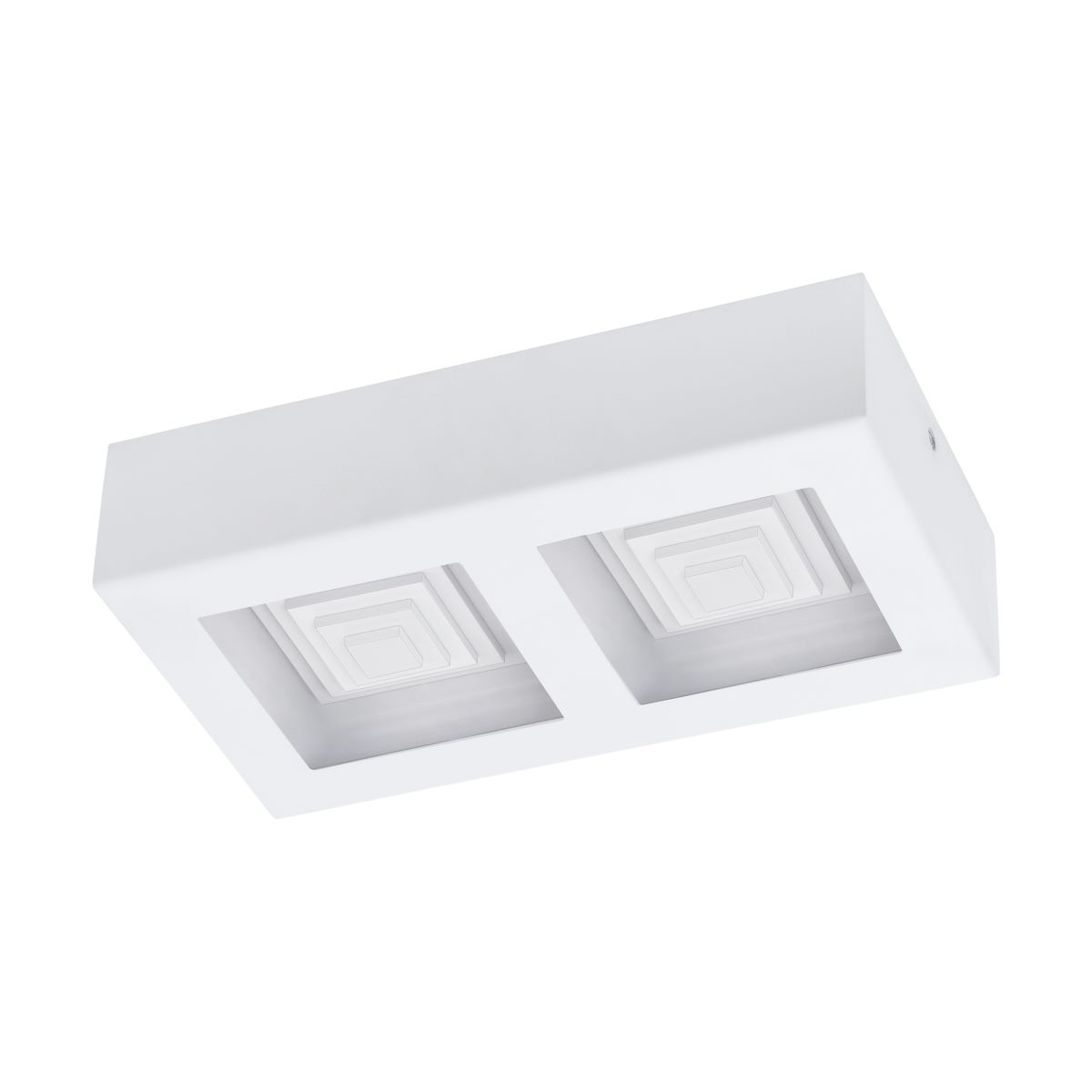 EGLO FERREROS LED Deckenlampe 2-flg- a 840lm 255x140mm weiss eckig