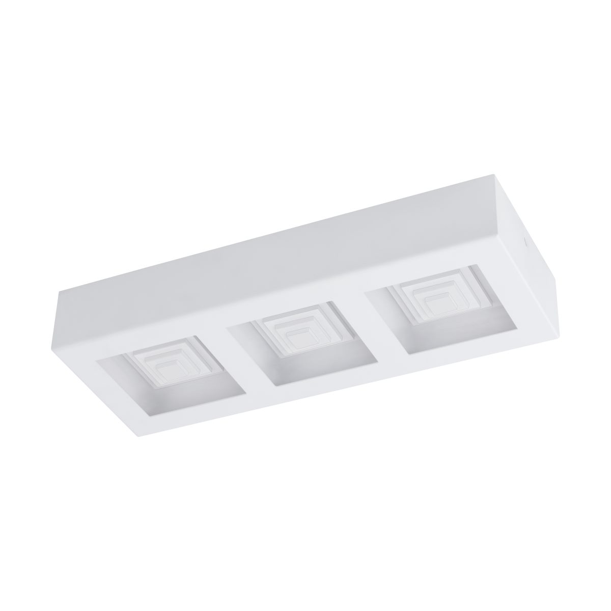 EGLO FERREROS LED Deckenlampe 3-flg- a 840lm 370x140mm weiss eckig