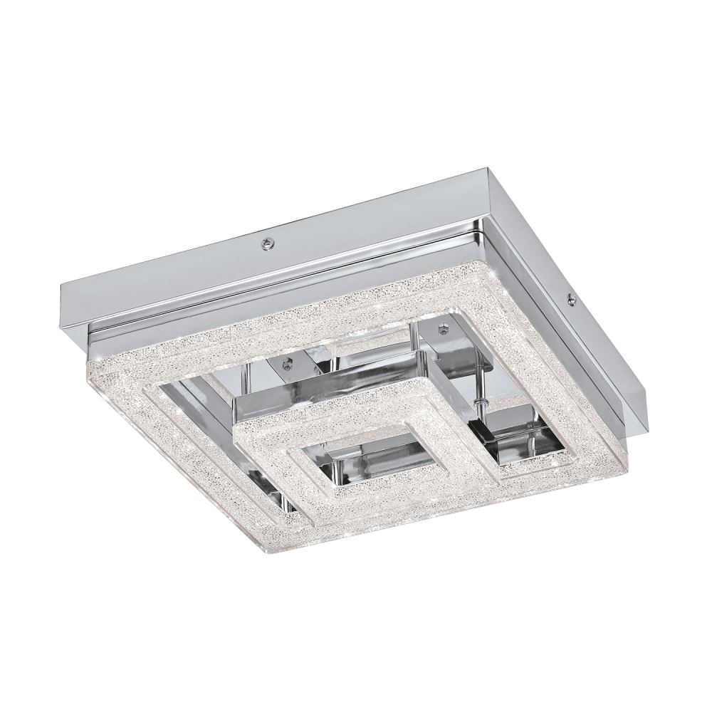 EGLO FRADELO LED Kristall Deckenleuchte 240x240- 1-flg- chrom- klar unter Deckenleuchten > Wohnzimmerbeleuchtung > Nach Raum