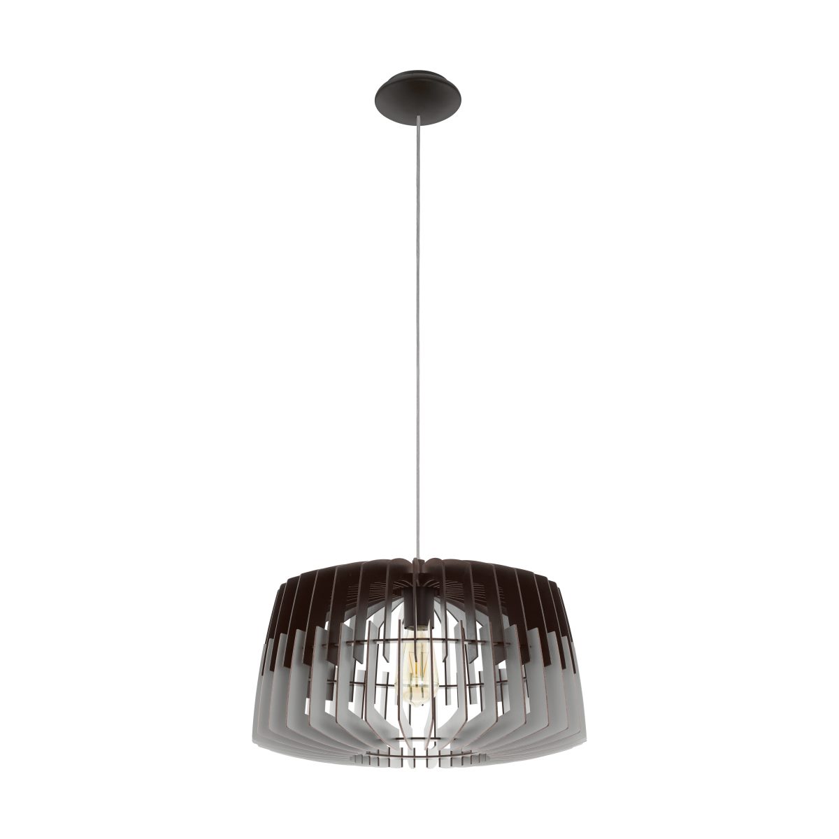 EGLO Holz Lamellen ARTANA Hngelampe E27 480mm grau- schwarz