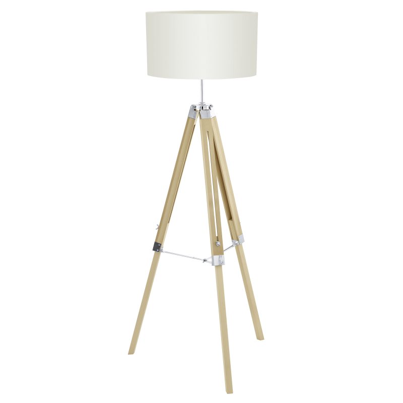 EGLO LANTADA Stehleuchte E27 natur- chrom- beige