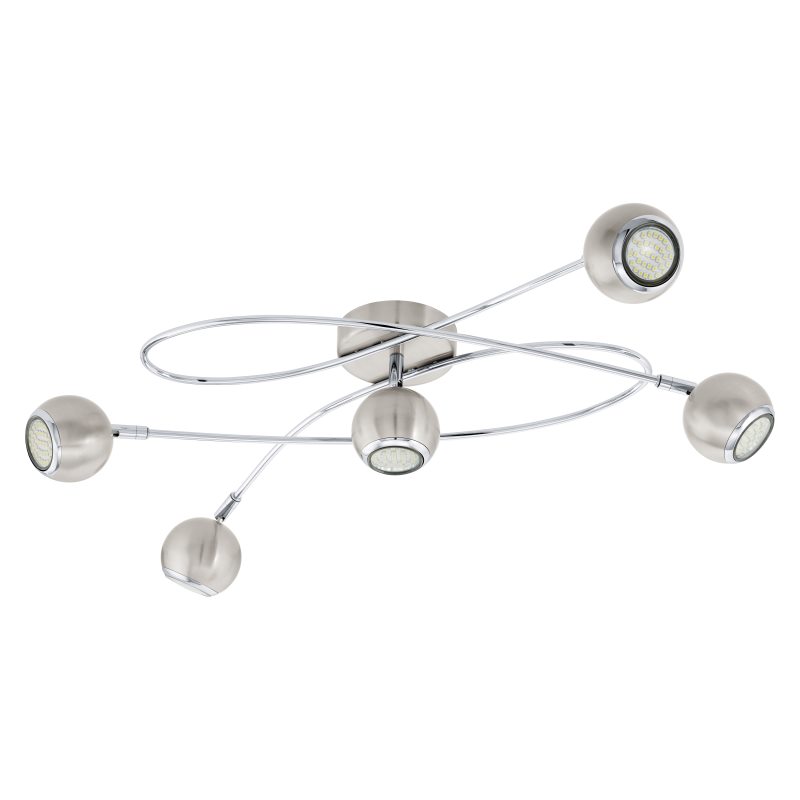 EGLO LOCANDA LED Deckenleuchte GU10 nickel-matt- chrom