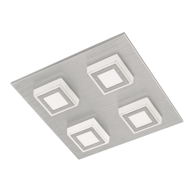 EGLO MASIANO LED Wand und Deckenleuchte- 4-flg- alu-gebrstet