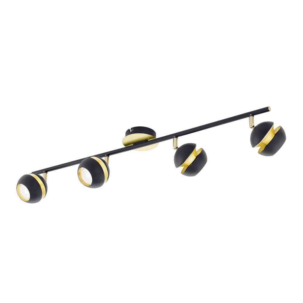 EGLO NOCITO Wand und Deckenspot- 4-flg- GU10- schwarz- gold