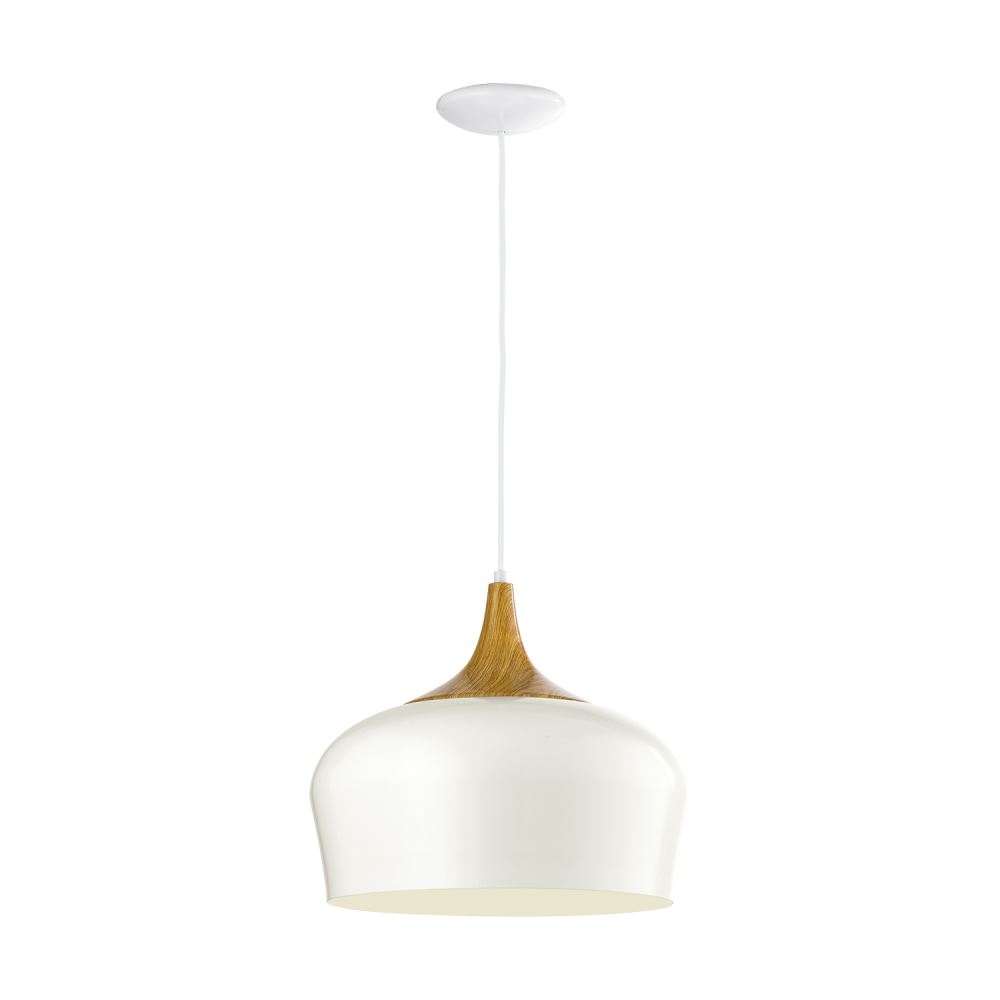 EGLO OBREGON Pendelleuchte- 1-flg- E27- creme- eiche