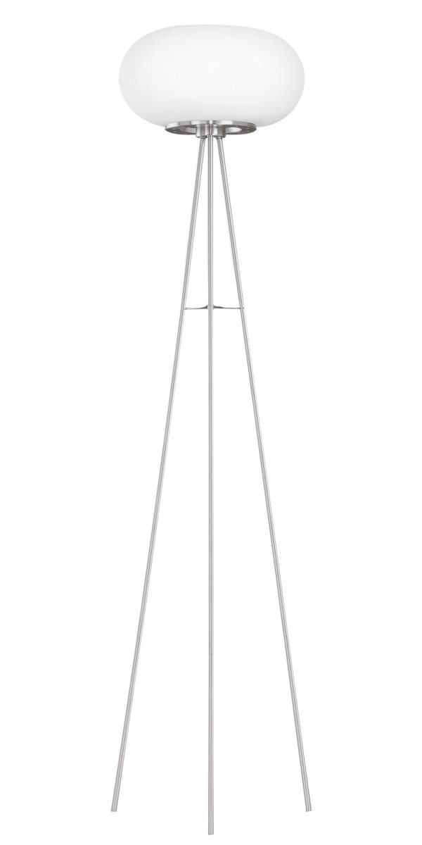 EGLO OPTICA Stehleuchte E27 nickel-matt- opal-matt unter Stehleuchten > Wohnzimmerbeleuchtung > Nach Raum