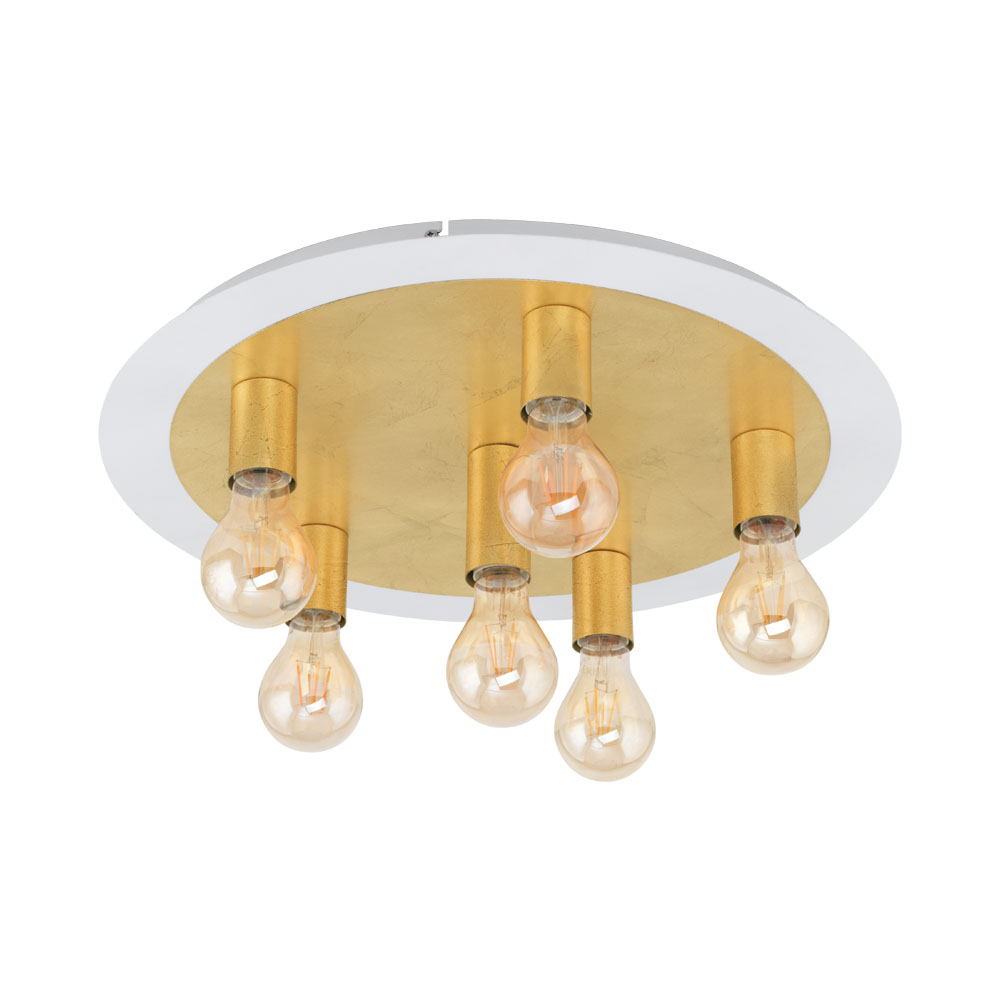 EGLO PASSANO LED Deckenleuchte weiss- gold 6xE27