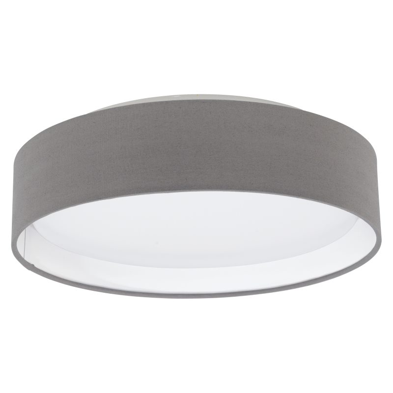 EGLO PASTERI LED Textil Deckenleuchte- rund- 320mm- anthrazit- braun