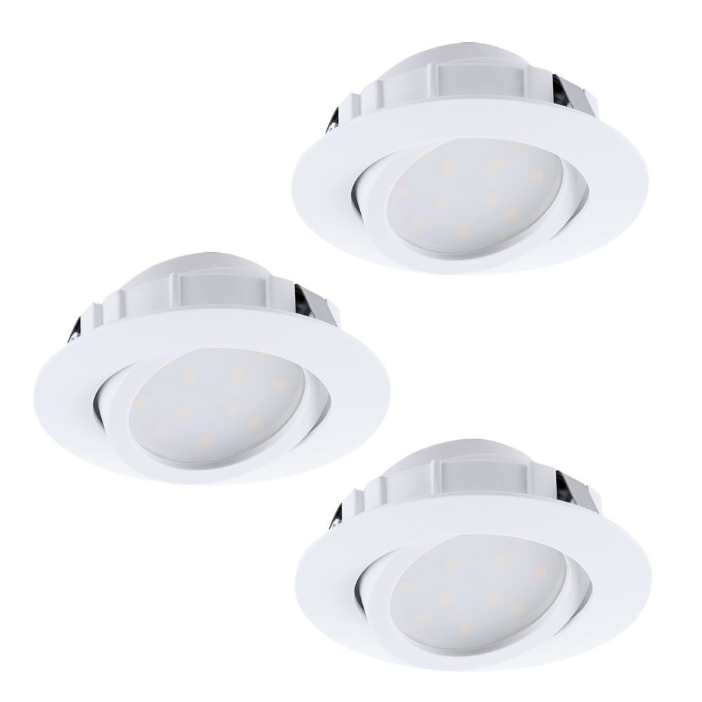 EGLO PINEDA LED Einbauspot 3er-Set- -84- 3-flg- weiss