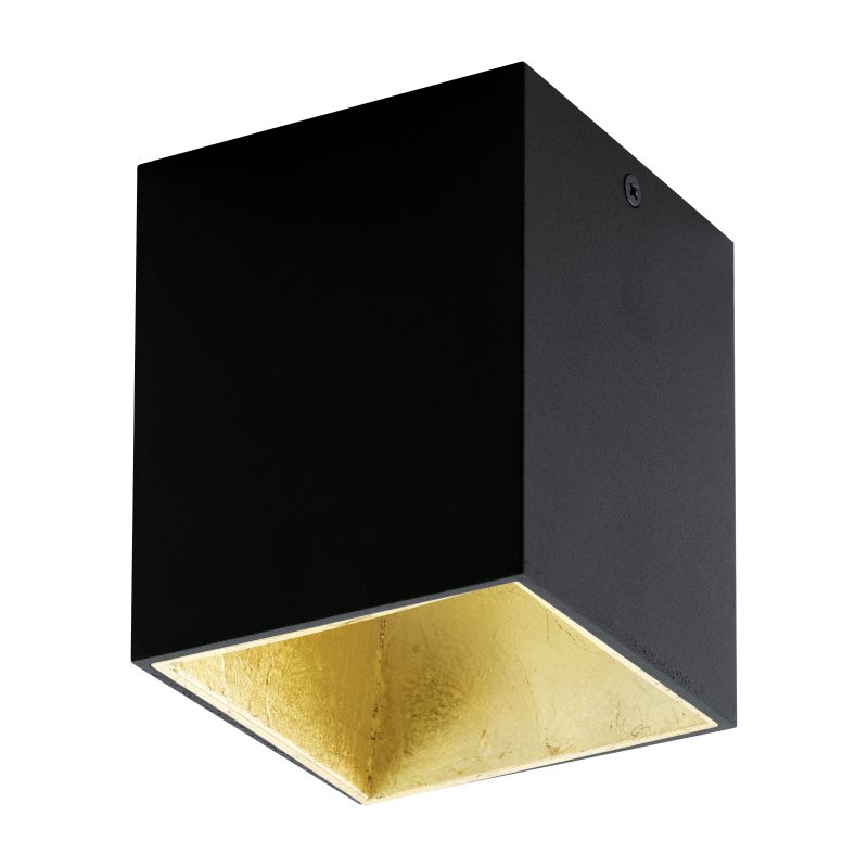 EGLO POLASSO LED Aufbauleuchte- eckig- 100mm- schwarz- gold unter Aufbauleuchten > EGLO Leuchten > Beleuchtung