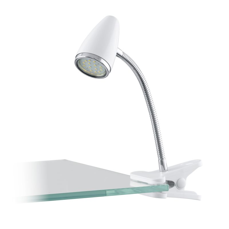 EGLO RICCIO 1 LED Klemmleuchte GU10 weiss- chrom