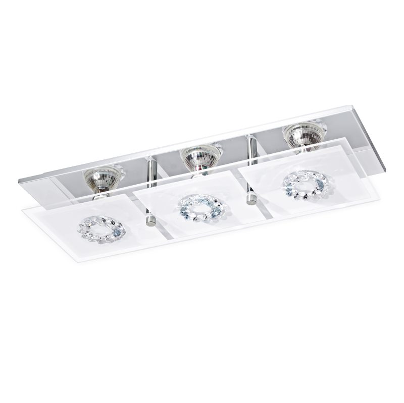 EGLO RONCATO LED Wand und Deckenleuchte- Kristall- GU10 chrom