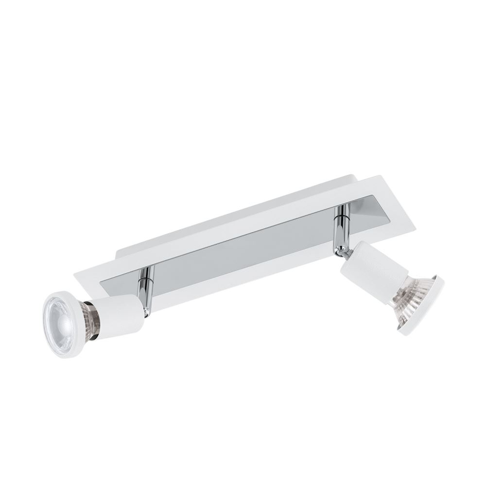 EGLO SARRIA Wand und Deckenspot Balken- 2-flg- GU10- weiss- chrom