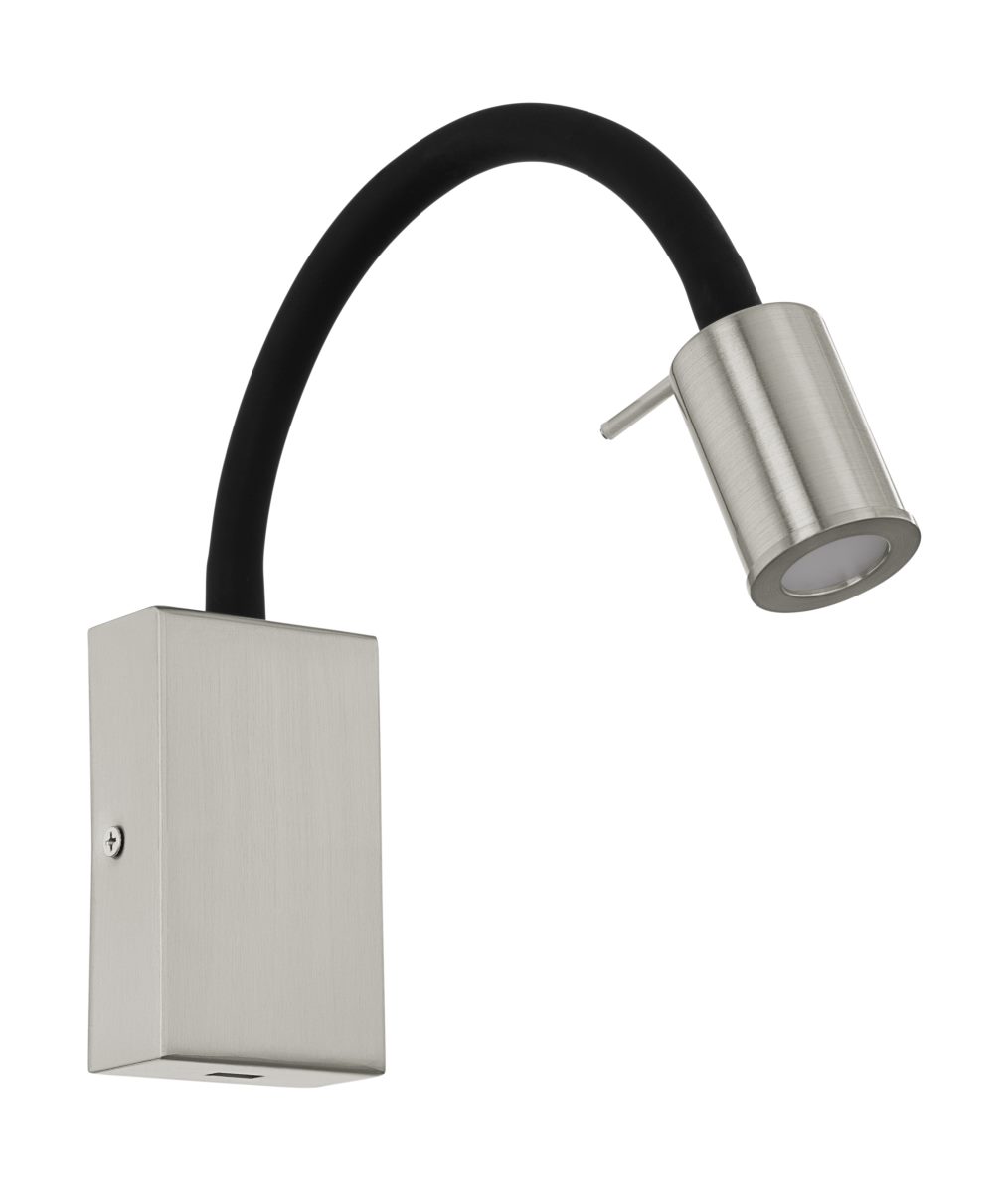 EGLO TAZZOLI LED Wandlampe 380lm nickel-matt mit USB Ladebuchse
