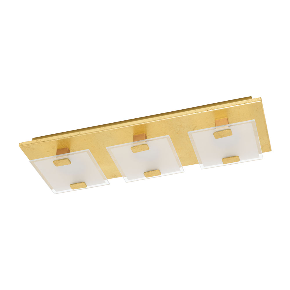 EGLO VICARO 1 LED Deckenleuchte gold- weiss 3-flg- unter Wohnraumleuchten > Wohnraumleuchten